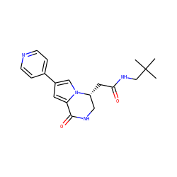 CC(C)(C)CNC(=O)C[C@@H]1CNC(=O)c2cc(-c3ccncc3)cn21 ZINC000169330953