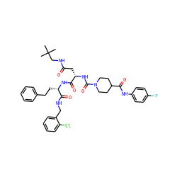 CC(C)(C)CNC(=O)C[C@H](NC(=O)N1CCC(C(=O)Nc2ccc(F)cc2)CC1)C(=O)N[C@@H](CCc1ccccc1)C(=O)NCc1ccccc1Cl ZINC001772650277