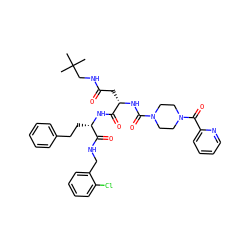 CC(C)(C)CNC(=O)C[C@H](NC(=O)N1CCN(C(=O)c2ccccn2)CC1)C(=O)N[C@@H](CCc1ccccc1)C(=O)NCc1ccccc1Cl ZINC001772609205