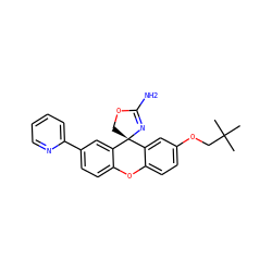 CC(C)(C)COc1ccc2c(c1)[C@]1(COC(N)=N1)c1cc(-c3ccccn3)ccc1O2 ZINC000117722025