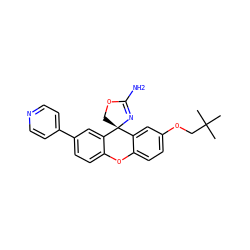 CC(C)(C)COc1ccc2c(c1)[C@]1(COC(N)=N1)c1cc(-c3ccncc3)ccc1O2 ZINC000224299838