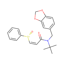 CC(C)(C)N(Cc1ccc2c(c1)OCO2)C(=O)/C=C\[S@@+]([O-])c1ccccc1 ZINC000031904810