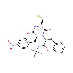 CC(C)(C)NC(=O)[C@@H](Cc1ccccc1)N1C(=O)[C@H](CS)NC(=O)[C@@H]1Cc1ccc([N+](=O)[O-])cc1 ZINC000013556889