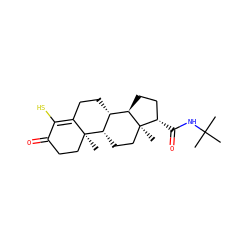 CC(C)(C)NC(=O)[C@H]1CC[C@@H]2[C@H]3CCC4=C(S)C(=O)CC[C@]4(C)[C@H]3CC[C@]12C ZINC000253636907