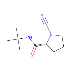 CC(C)(C)NC(=O)[C@H]1CCCN1C#N ZINC000095606529