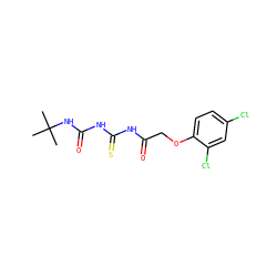 CC(C)(C)NC(=O)NC(=S)NC(=O)COc1ccc(Cl)cc1Cl ZINC000028563308