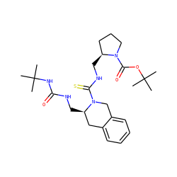 CC(C)(C)NC(=O)NC[C@@H]1Cc2ccccc2CN1C(=S)NC[C@H]1CCCN1C(=O)OC(C)(C)C ZINC000013489667