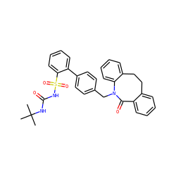 CC(C)(C)NC(=O)NS(=O)(=O)c1ccccc1-c1ccc(CN2C(=O)c3ccccc3CCc3ccccc32)cc1 ZINC000026638622