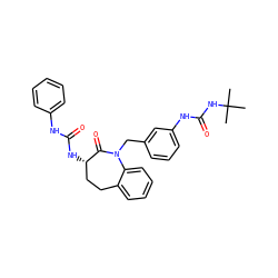 CC(C)(C)NC(=O)Nc1cccc(CN2C(=O)[C@@H](NC(=O)Nc3ccccc3)CCc3ccccc32)c1 ZINC000013798724