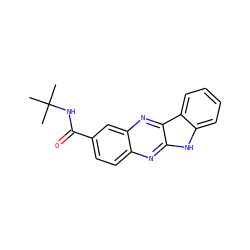 CC(C)(C)NC(=O)c1ccc2nc3[nH]c4ccccc4c3nc2c1 ZINC000063298580