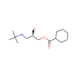 CC(C)(C)NC[C@@H](O)COC(=O)C1CCCCC1 ZINC000027715611
