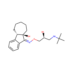 CC(C)(C)NC[C@H](O)CO/N=C1/c2ccccc2[C@@H]2CCCCC[C@]12O ZINC000026952877