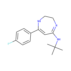 CC(C)(C)NC1=NCCNC(c2ccc(F)cc2)=C1 ZINC000101069912