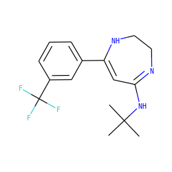 CC(C)(C)NC1=NCCNC(c2cccc(C(F)(F)F)c2)=C1 ZINC000101065528