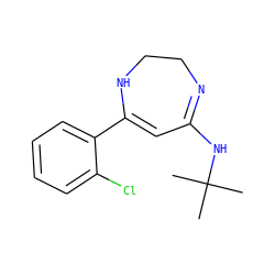 CC(C)(C)NC1=NCCNC(c2ccccc2Cl)=C1 ZINC000101099180