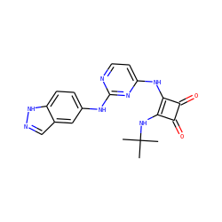 CC(C)(C)Nc1c(Nc2ccnc(Nc3ccc4[nH]ncc4c3)n2)c(=O)c1=O ZINC000101595838