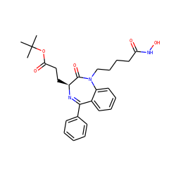 CC(C)(C)OC(=O)CC[C@@H]1N=C(c2ccccc2)c2ccccc2N(CCCCC(=O)NO)C1=O ZINC001772588777