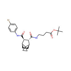 CC(C)(C)OC(=O)CCCNC(=O)[C@H]1[C@H](C(=O)Nc2ccc(Br)cc2)[C@@H]2C=C[C@H]1C21CC1 ZINC000168455848