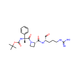 CC(C)(C)OC(=O)N[C@@](C)(C(=O)N1CC[C@H]1C(=O)N[C@H](C=O)CCCNC(=N)N)c1ccccc1 ZINC000003943981