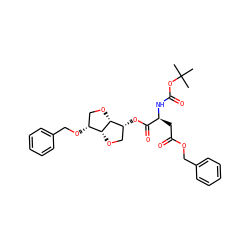 CC(C)(C)OC(=O)N[C@@H](CC(=O)OCc1ccccc1)C(=O)O[C@@H]1CO[C@@H]2[C@H](OCc3ccccc3)CO[C@H]12 ZINC000103256436