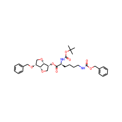 CC(C)(C)OC(=O)N[C@@H](CCCCNC(=O)OCc1ccccc1)C(=O)O[C@@H]1CO[C@@H]2[C@H](OCc3ccccc3)CO[C@H]12 ZINC000103256433
