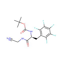 CC(C)(C)OC(=O)N[C@@H](Cc1c(F)c(F)c(F)c(F)c1F)C(=O)NCC#N ZINC000013676577