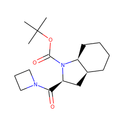 CC(C)(C)OC(=O)N1[C@H](C(=O)N2CCC2)C[C@@H]2CCCC[C@@H]21 ZINC000013756400