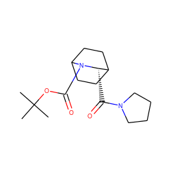CC(C)(C)OC(=O)N1C2CCC(CC2)[C@@H]1C(=O)N1CCCC1 ZINC000026478987