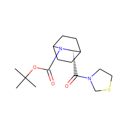 CC(C)(C)OC(=O)N1C2CCC(CC2)[C@@H]1C(=O)N1CCSC1 ZINC000026468049
