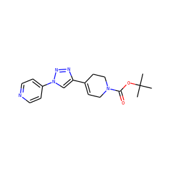 CC(C)(C)OC(=O)N1CC=C(c2cn(-c3ccncc3)nn2)CC1 ZINC000040848055
