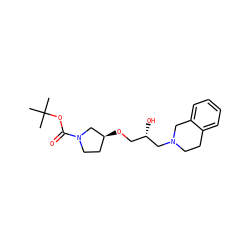 CC(C)(C)OC(=O)N1CC[C@H](OC[C@H](O)CN2CCc3ccccc3C2)C1 ZINC000219732198