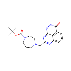 CC(C)(C)OC(=O)N1CCCN(Cc2nc3cccc4c(=O)[nH][nH]c(n2)c34)CC1 ZINC000059275779