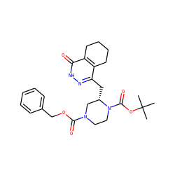 CC(C)(C)OC(=O)N1CCN(C(=O)OCc2ccccc2)C[C@@H]1Cc1n[nH]c(=O)c2c1CCCC2 ZINC000167720494