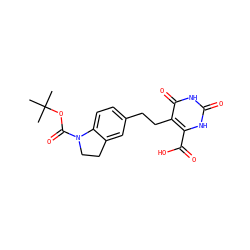 CC(C)(C)OC(=O)N1CCc2cc(CCc3c(C(=O)O)[nH]c(=O)[nH]c3=O)ccc21 ZINC000098209568