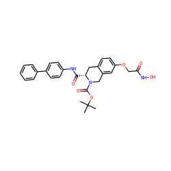 CC(C)(C)OC(=O)N1Cc2cc(OCC(=O)NO)ccc2C[C@H]1C(=O)Nc1ccc(-c2ccccc2)cc1 ZINC000045385956