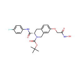 CC(C)(C)OC(=O)N1Cc2cc(OCC(=O)NO)ccc2C[C@H]1C(=O)Nc1ccc(F)cc1 ZINC000045372851