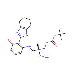 CC(C)(C)OC(=O)NC[C@](C)(CN)CNc1cc[nH]c(=O)c1-c1nc2c([nH]1)CCCC2 ZINC000653729614