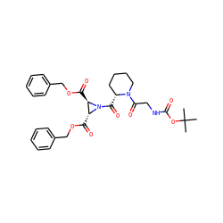CC(C)(C)OC(=O)NCC(=O)N1CCCC[C@H]1C(=O)N1[C@H](C(=O)OCc2ccccc2)[C@H]1C(=O)OCc1ccccc1 ZINC000036178668