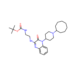 CC(C)(C)OC(=O)NCCNc1nc2ccccc2n(C2CCN(C3CCCCCCC3)CC2)c1=O ZINC000114710438