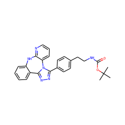 CC(C)(C)OC(=O)NCCc1ccc(-c2nnc3n2-c2cccnc2Nc2ccccc2-3)cc1 ZINC000142015576