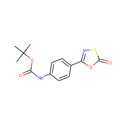 CC(C)(C)OC(=O)Nc1ccc(-c2nsc(=O)o2)cc1 ZINC000139095539