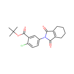 CC(C)(C)OC(=O)c1cc(N2C(=O)C3=C(CCCC3)C2=O)ccc1Cl ZINC000103272171
