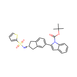CC(C)(C)OC(=O)n1c(-c2ccc3c(c2)C[C@H](NS(=O)(=O)c2cccs2)C3)cc2ccccc21 ZINC000028949631