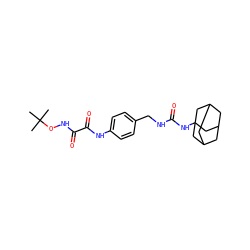 CC(C)(C)ONC(=O)C(=O)Nc1ccc(CNC(=O)NC23CC4CC(CC(C4)C2)C3)cc1 ZINC000103236747