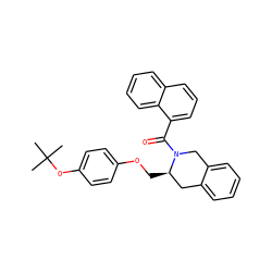 CC(C)(C)Oc1ccc(OC[C@@H]2Cc3ccccc3CN2C(=O)c2cccc3ccccc23)cc1 ZINC000084668613