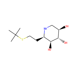 CC(C)(C)SCC[C@H]1NC[C@@H](O)[C@H](O)[C@H]1O ZINC000084671279