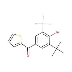 CC(C)(C)c1cc(C(=O)c2cccs2)cc(C(C)(C)C)c1O ZINC000000001977