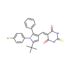 CC(C)(C)c1cc(C=C2C(=O)NC(=S)NC2=O)c(-c2ccccc2)n1-c1ccc(Br)cc1 ZINC000169330194