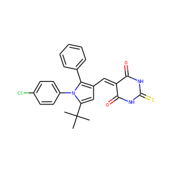 CC(C)(C)c1cc(C=C2C(=O)NC(=S)NC2=O)c(-c2ccccc2)n1-c1ccc(Cl)cc1 ZINC000169330196