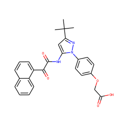 CC(C)(C)c1cc(NC(=O)C(=O)c2cccc3ccccc23)n(-c2ccc(OCC(=O)O)cc2)n1 ZINC000063540266